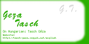 geza tasch business card